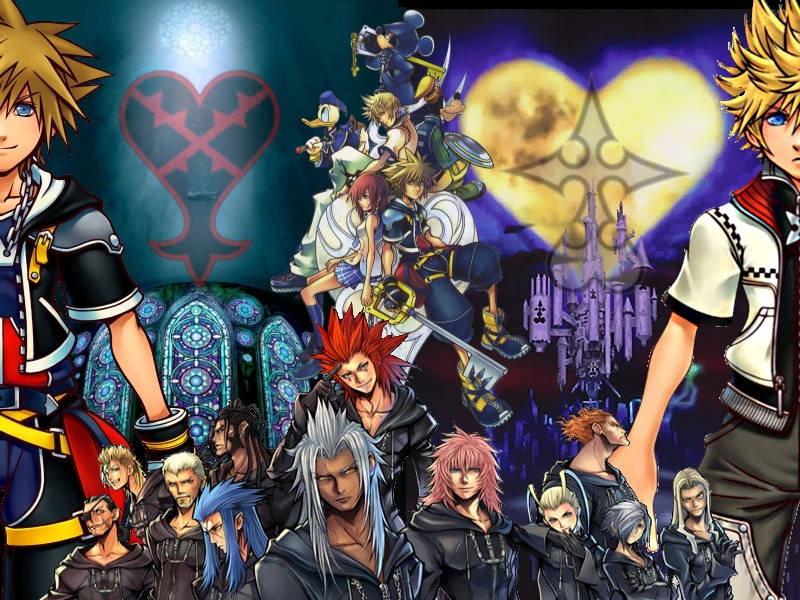 โลโก้ Kingdom Heart แสดงผล — อนิเมะเศร้า GIF วอลเปเปอร์