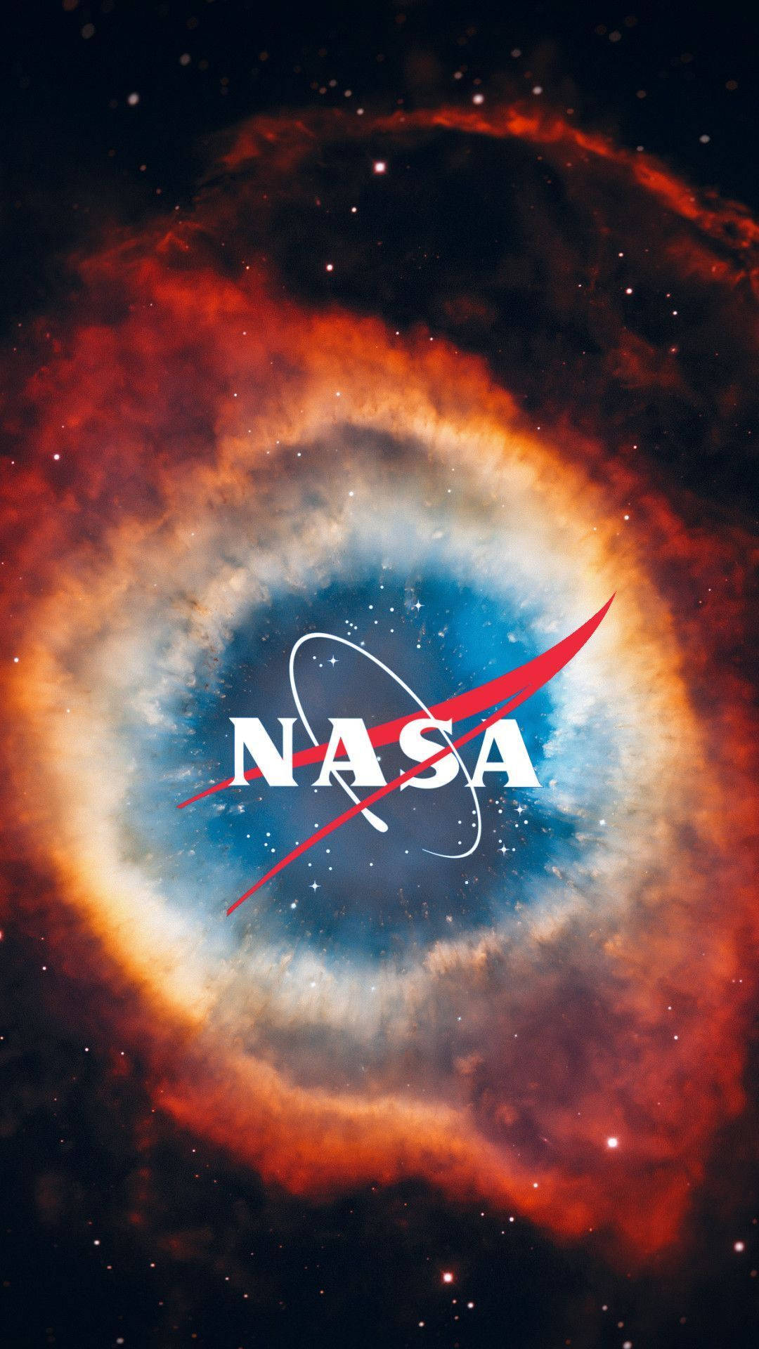 โลโก้ NASA สไตล์เนบิวล่าสำหรับ iPhone วอลเปเปอร์