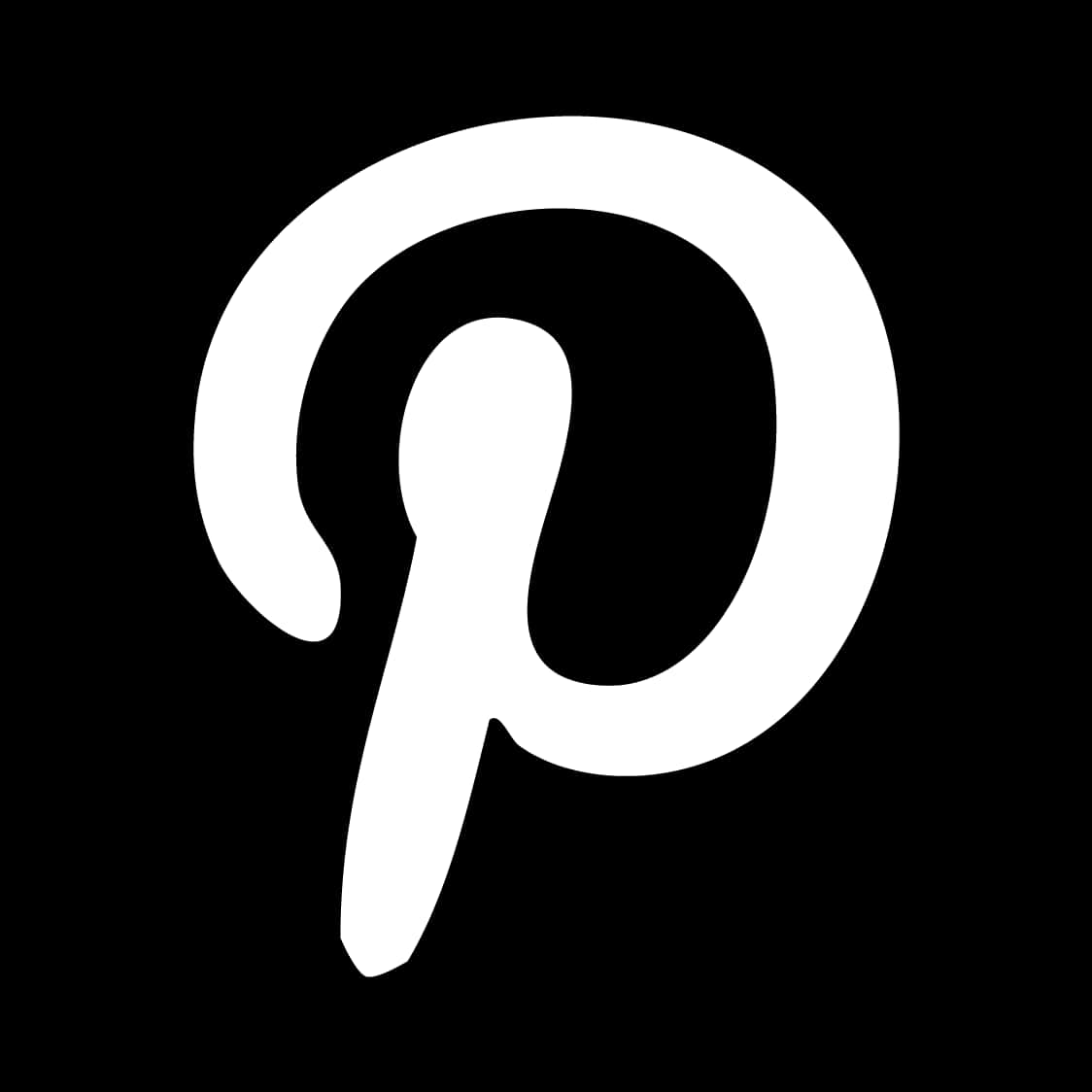 โลโก้ Pinterest สีดำและขาว วอลเปเปอร์