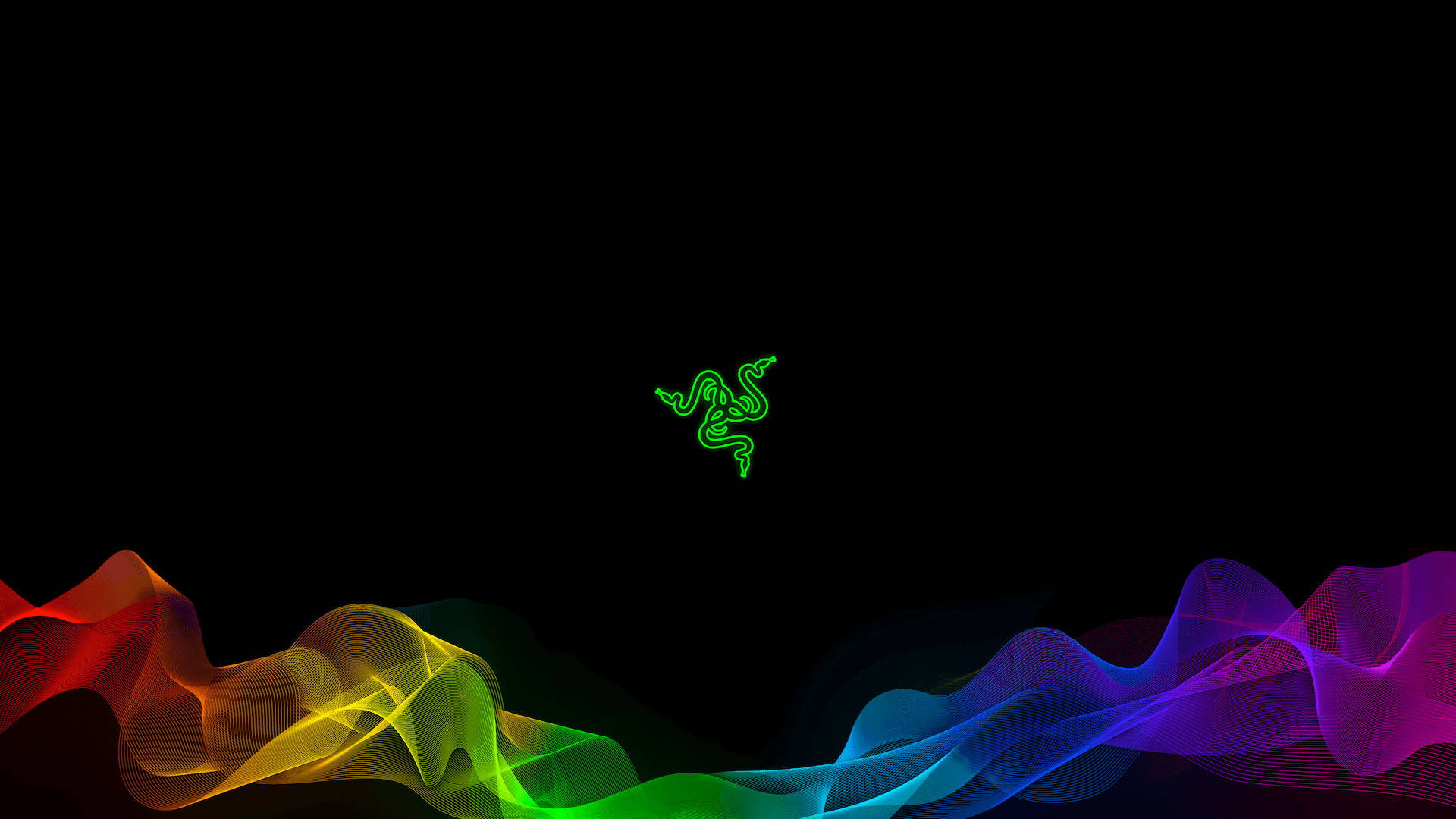 โลโก้ Razer สีเขียว RGB 4K วอลเปเปอร์