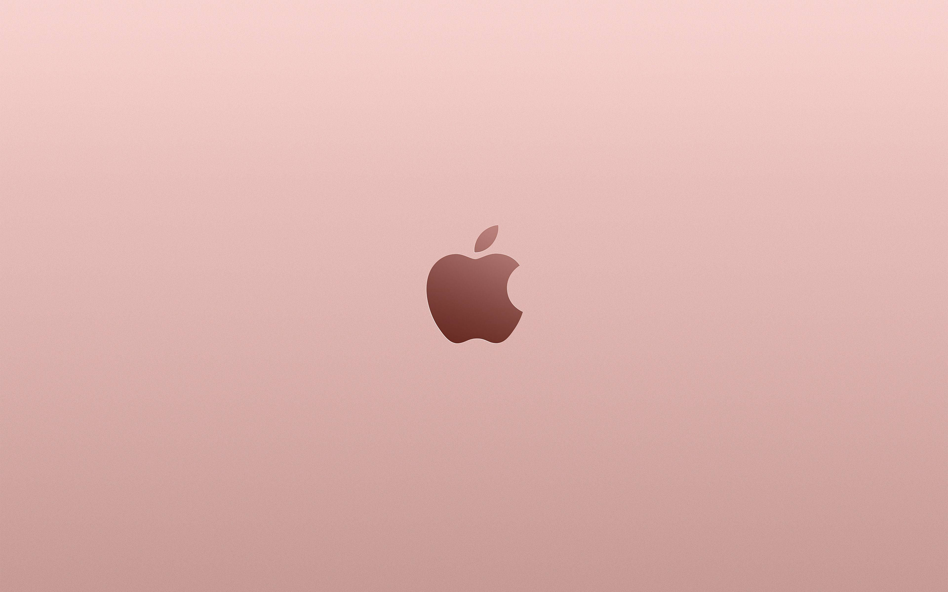 โลโก้แอปเปิล MacBook Pro สไตล์สวยงามสีชมพู วอลเปเปอร์