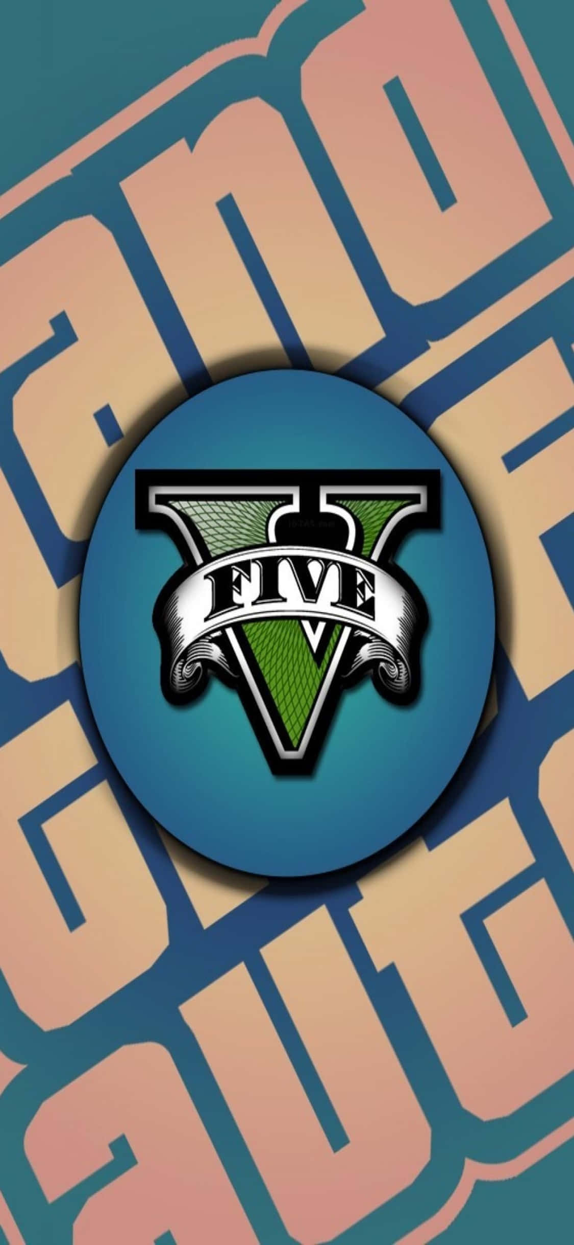 โลโก้ในพื้นหลัง iPhone X Grand Theft Auto V วอลเปเปอร์