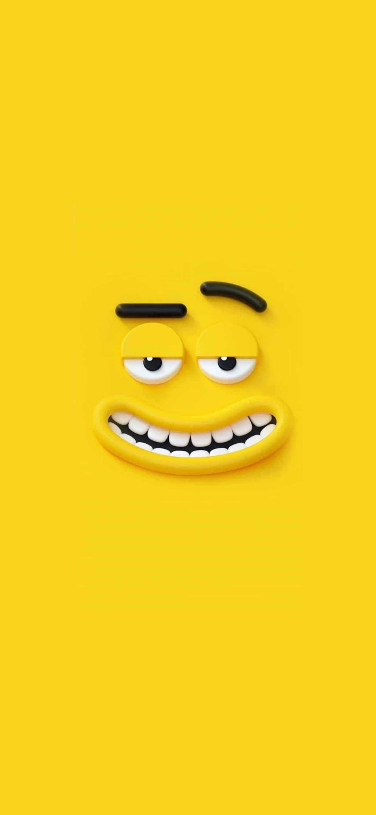 ใบหน้าสีเหลืองที่มีหน้ายิ้มอยู่บนนั้น วอลเปเปอร์