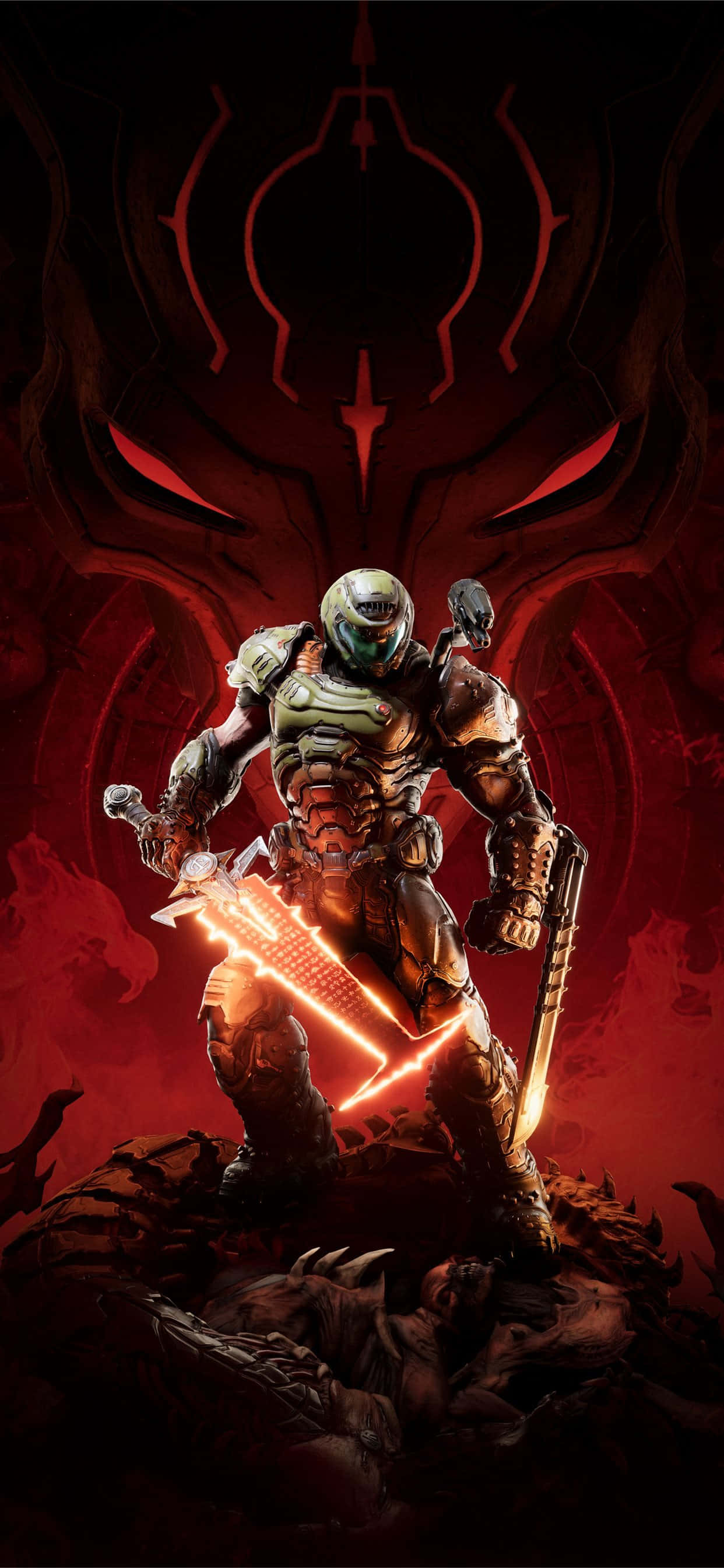ไฟและความโกรธ: เข้าสู่โลกของ Doom Eternal บน iPhone ของคุณ วอลเปเปอร์