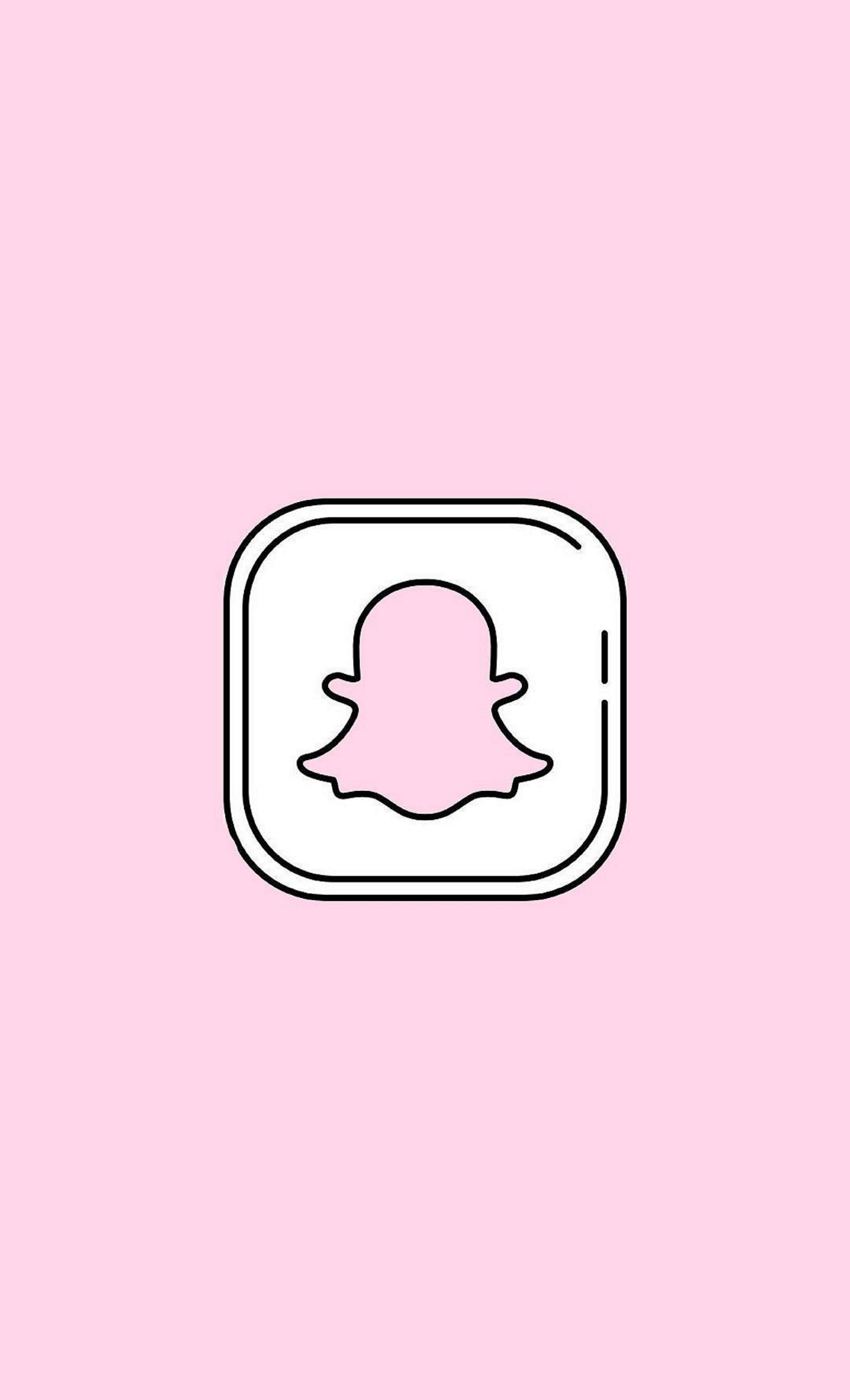 ไอคอน Snapchat สีชมพู และ Instagram วอลเปเปอร์