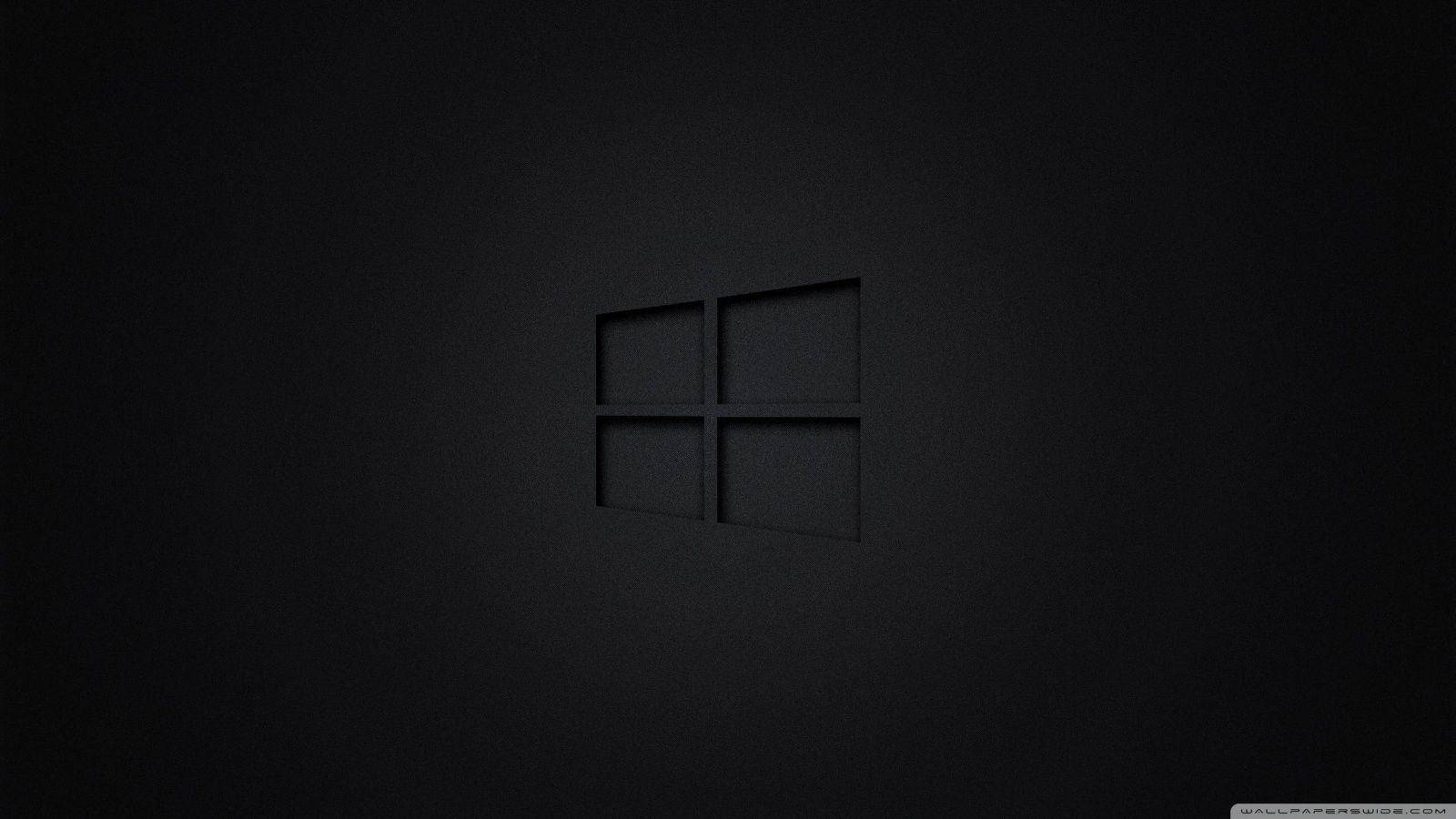 ไอคอน Windows สีดำบนพีซี วอลเปเปอร์