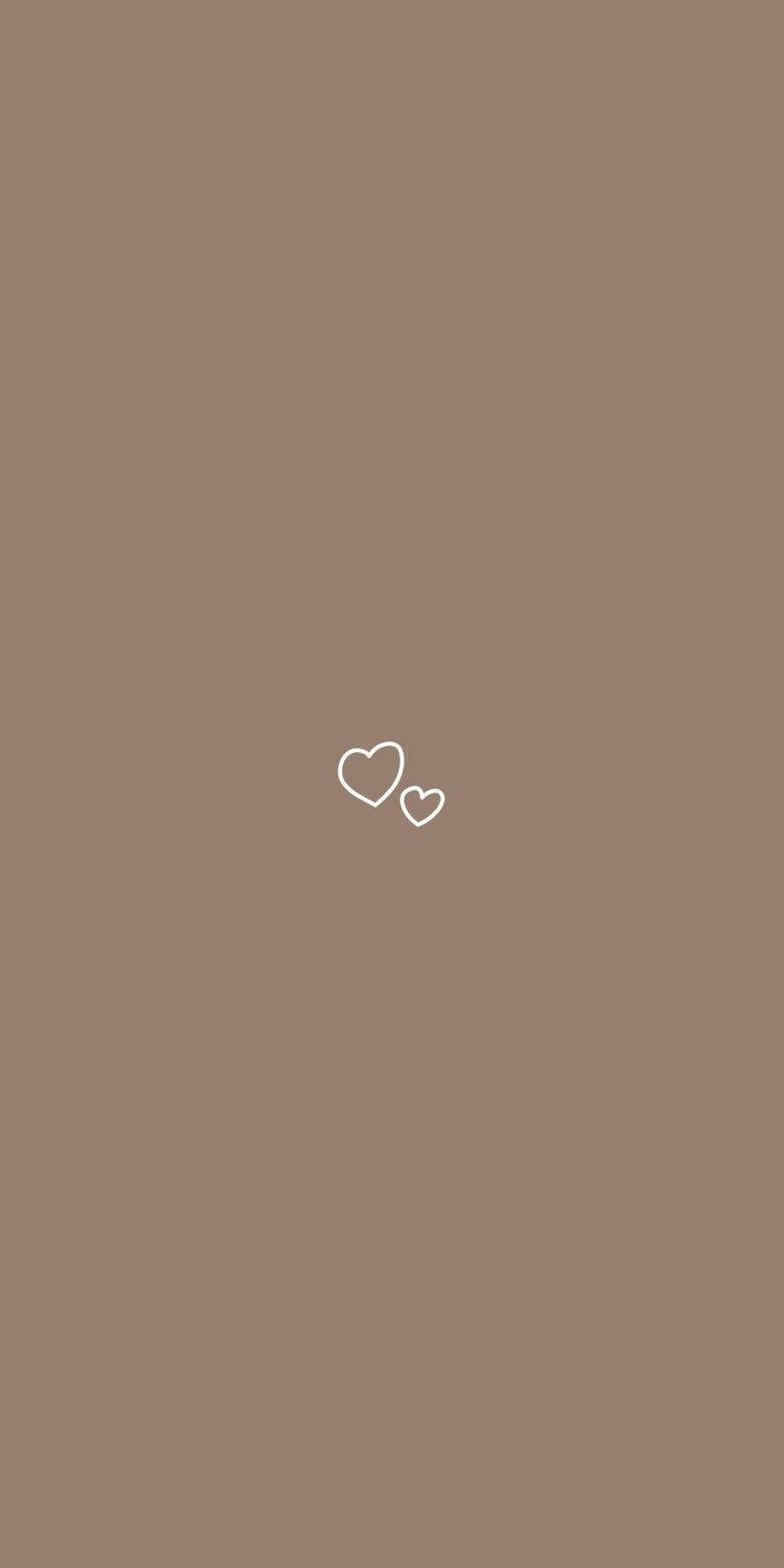 ไอคอนหัวใจคู่ สไตล์มินิมอล วอลเปเปอร์