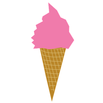 ไอศกรีมโคนสีชมพูของหวานหน้าร้อน วอลเปเปอร์