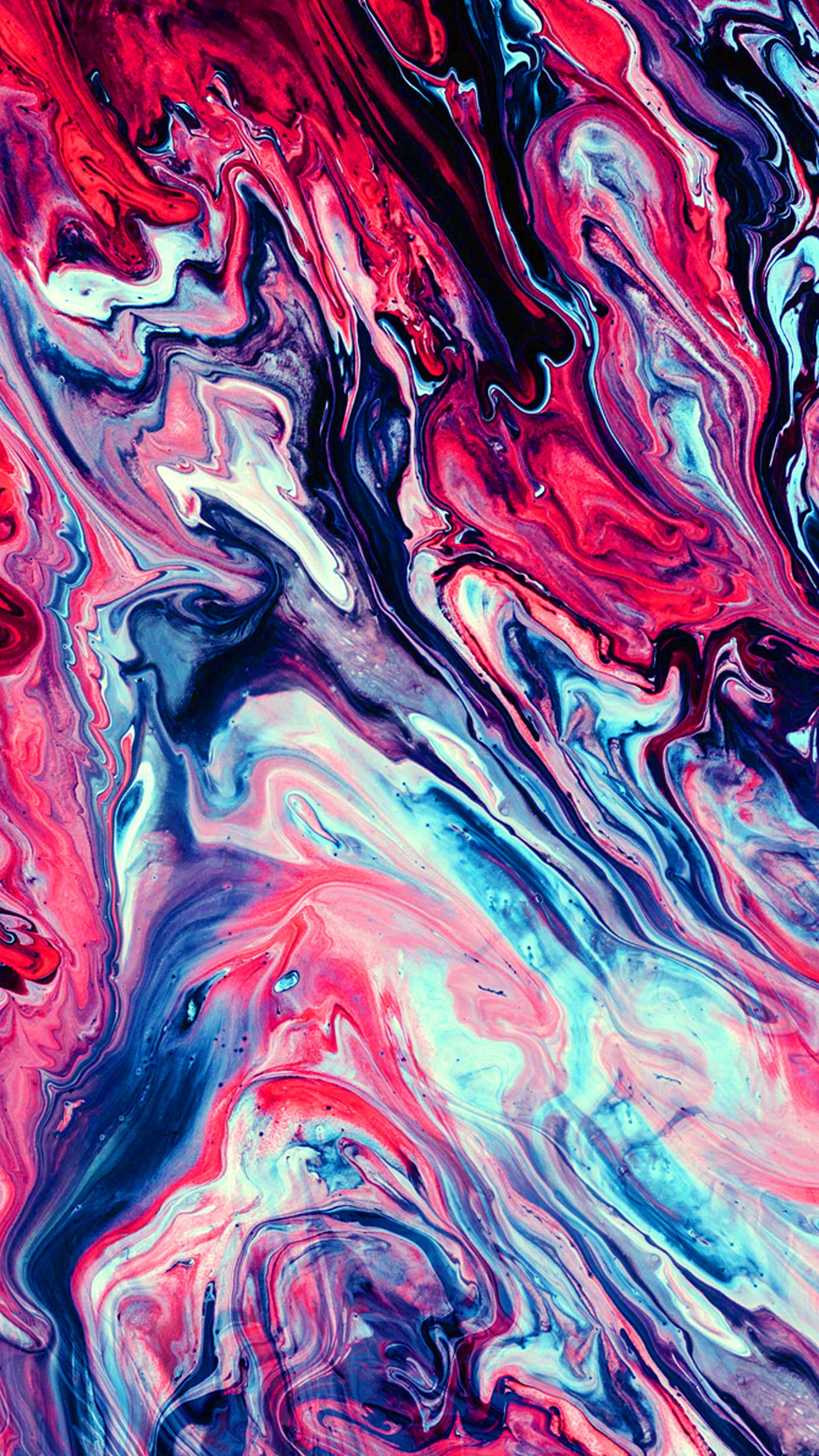 ไอโฟนลายหินอ่อนสีน้ำเงินและแดง วอลเปเปอร์