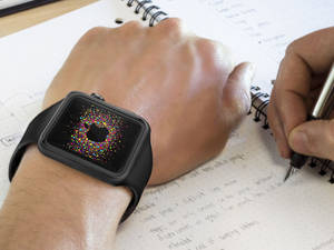 วอลเปเปร Apple Watch สายซิลิโคนดำ — Apple Watch วอลเปเปอร์