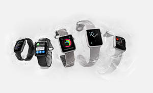 วอลเปเปอร์ Apple Watch สีดำและสีเทา — Apple Watch วอลเปเปอร์