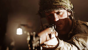 Battlefield 5 4K ภาพระยะใกล้ปืนชี้ — 4K เกมมิ่ง วอลเปเปอร์