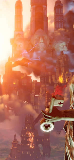 พื้นหลัง Bioshock Infinite สำหรับ iPhone Xs Max — Realme 15 วอลเปเปอร์
