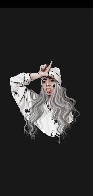 วอลเปเปอร์ Billie Eilish แนวอีโม — iPhone 15 Pro Max วอลเปเปอร์