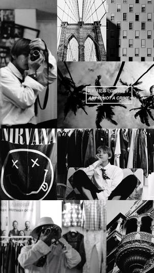 BTS Aesthetic BNW คิม แทฮยอง — Bts สุนทรียศาสตร์ วอลเปเปอร์