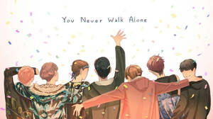 BTS แล็ปท็อป อนิเมะ You Never Walk Alone — บีทีเอส โน้ตบุ๊ก วอลเปเปอร์