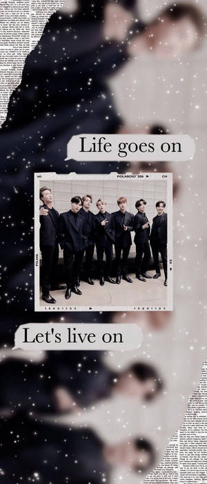 BTS Life Goes On ฟองคำพูด — กาแล็กซี่ Z Flip 7 วอลเปเปอร์