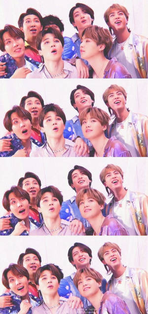 BTS ภาพต่อกันลำดับหน้าจอล็อค — Galaxy S24 วอลเปเปอร์