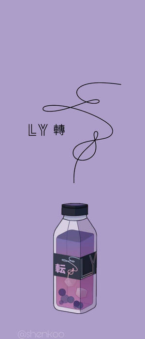 BTS สุนทรีย์ Love Yourself สีม่วง — กาแล็กซี่ Z Flip 7 วอลเปเปอร์