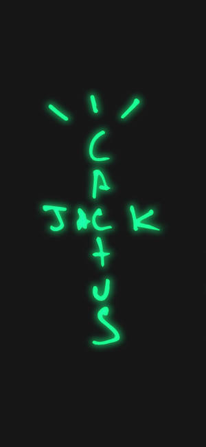 วอลเปเปอร์โลโก้เรืองแสง Cactus Jack — iPhone 14 Pro วอลเปเปอร์