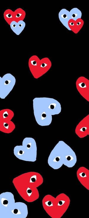วอลเปเปอร์ CDG สีแดงและน้ำเงิน — Motorola Razr วอลเปเปอร์
