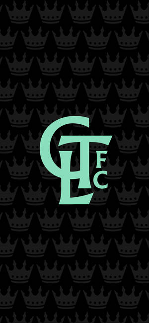โลโก้ Charlotte FC สีเขียวบนพื้นหลังลายมงกุฎ — ฟุตบอล GIF วอลเปเปอร์