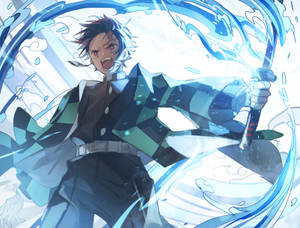 วอลเปเปอร์ Demon Slayer 4k Tanjiro น้ำ — ดาบพิฆาตอสูร 4K GIF วอลเปเปอร์