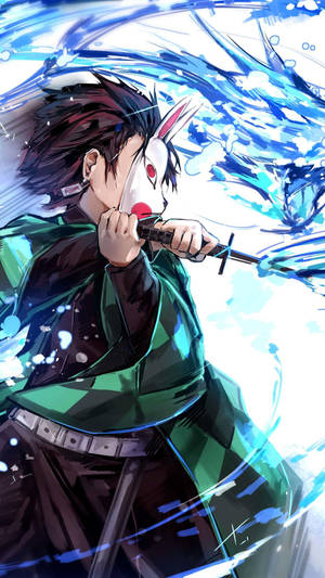 Demon Slayer Tanjiro หมุนวนน้ำ — Demon Slayer Nezuko วอลเปเปอร์