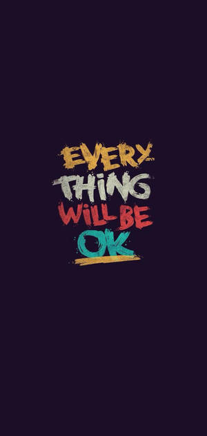 Everything Ok มินิมอล iPhone — Galaxy S26 วอลเปเปอร์