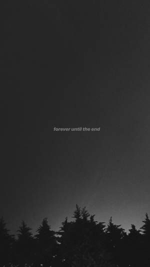Forever Quote iPhone สีเทาเข้ม