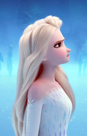 Frozen 2 เอลซ่า ชุดขาว — Pixel Tablet วอลเปเปอร์