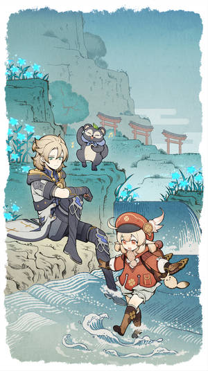 Genshin Impact Klee และ Albedo — เก็นชิน อิมแพกต์ วอลเปเปอร์