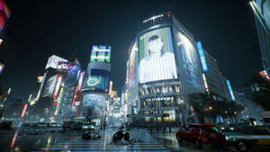 วอลเปเปอร์ Ghostwire Tokyo ชิบูย่าครอสวอล์ค