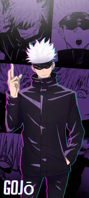 Gojo สีม่วง Jujutsu Kaisen iPhone — พิกเซล 11 วอลเปเปอร์