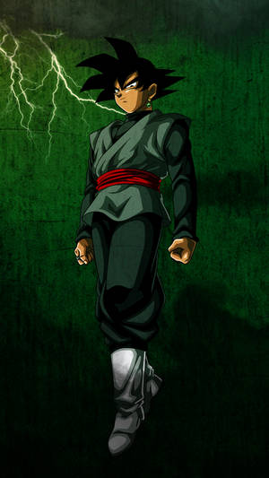 Goku Black Iphone แฟนอาร์ตสีเขียว — อนิเมะมือถือ วอลเปเปอร์