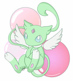 วอลเปเปอร์ Green Angel Mew — Galaxy Z Fold วอลเปเปอร์