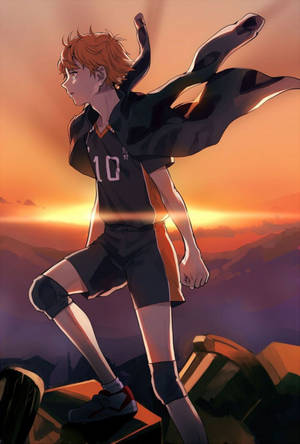 Haikyuu 4K Hinata พระอาทิตย์ตก — เสี่ยวหมี่ แท็บเล็ต 9 โปร แม็กซ์ วอลเปเปอร์