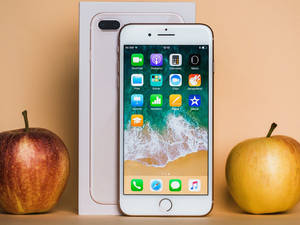 iPhone 8 พร้อมแอปเปิล — iPhone 8 วอลเปเปอร์
