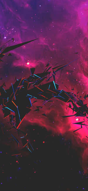 iPhone X Abstract Shattered Glass Sky — Redmi Note 15 วอลเปเปอร์