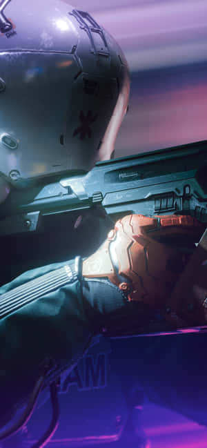 พื้นหลัง Iphone X Cyberpunk 2077 — Oppo Reno15 F วอลเปเปอร์