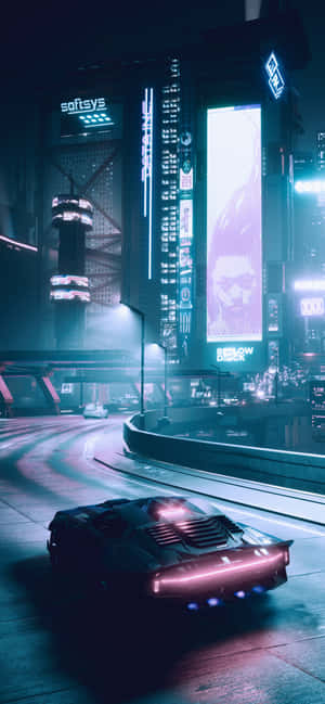 พื้นหลัง iPhone X Cyberpunk 2077 — Realme C100 วอลเปเปอร์