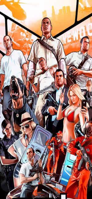 iPhone X พื้นหลัง Grand Theft Auto V — Oppo F31 วอลเปเปอร์