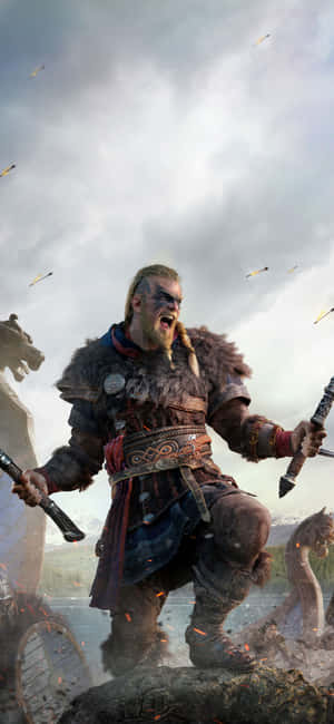 iPhone Xs พื้นหลัง Assassin's Creed Valhalla — เสี่ยวหมี่ ที วอลเปเปอร์