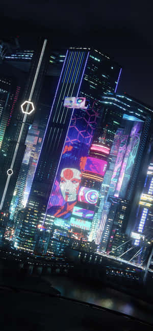 พื้นหลัง iPhone Xs Max Cyberpunk 2077 — Oppo A6s วอลเปเปอร์