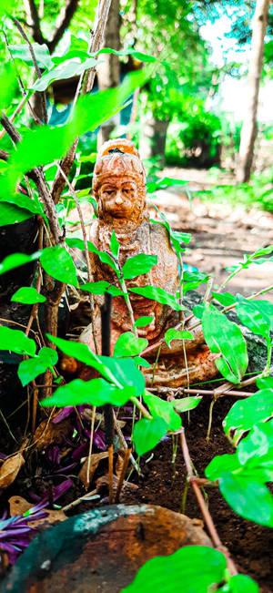 Jai Shree Ram รูปปั้นในป่า HD — Galaxy S25 Ultra วอลเปเปอร์