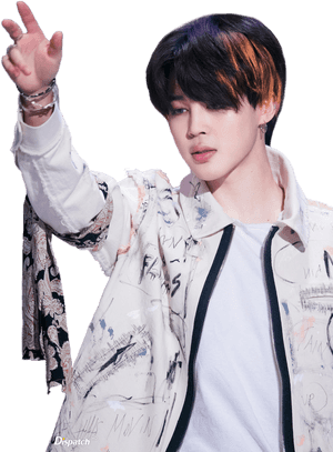 Jimin ทำท่า Peace Sign