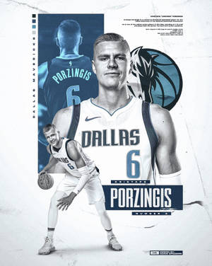 วอลเปเปอร์ Kristaps Porzingis โปสเตอร์ Dallas Mavericks — 4:5 วอลเปเปอร์