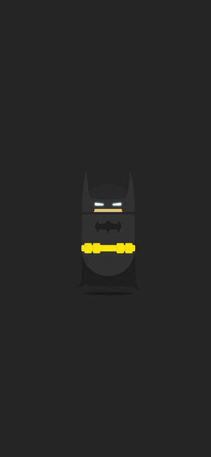 Batman ในมินิมอลดำ iPhone — Galaxy S24 FE วอลเปเปอร์