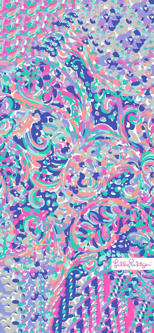 วอลเปเปอร์ Lilly Pulitzer ศิลปะนามธรรมสีม่วง — iPhone 15 Pro Max วอลเปเปอร์