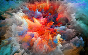 วอลเปเปอร์ภาพวาดศิลปะออกแบบพร้อมการระเบิดสีสันสดใสสำหรับ MacBook Pro — MacBook Pro วอลเปเปอร์